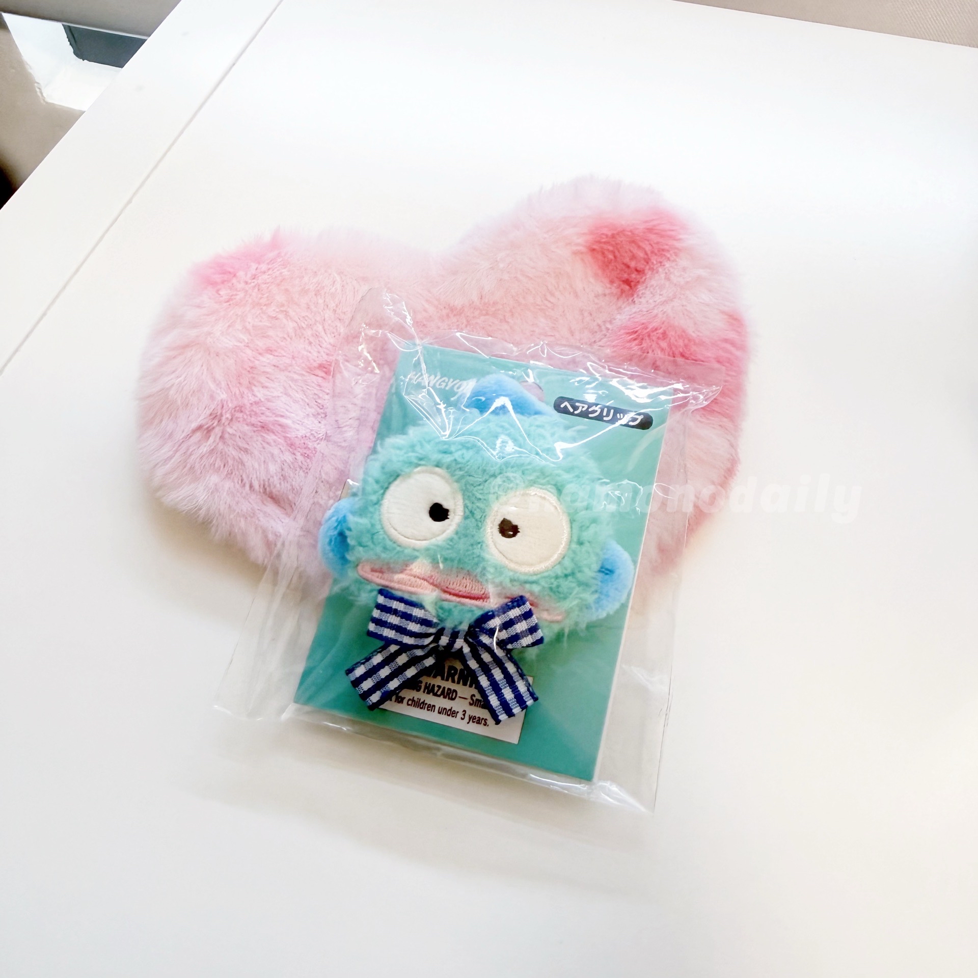 𝜗𝜚˚⋆三麗鷗人魚漢頓毛絨髮夾⸝⋆