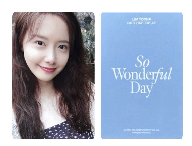yoona 生日快閃周邊卡