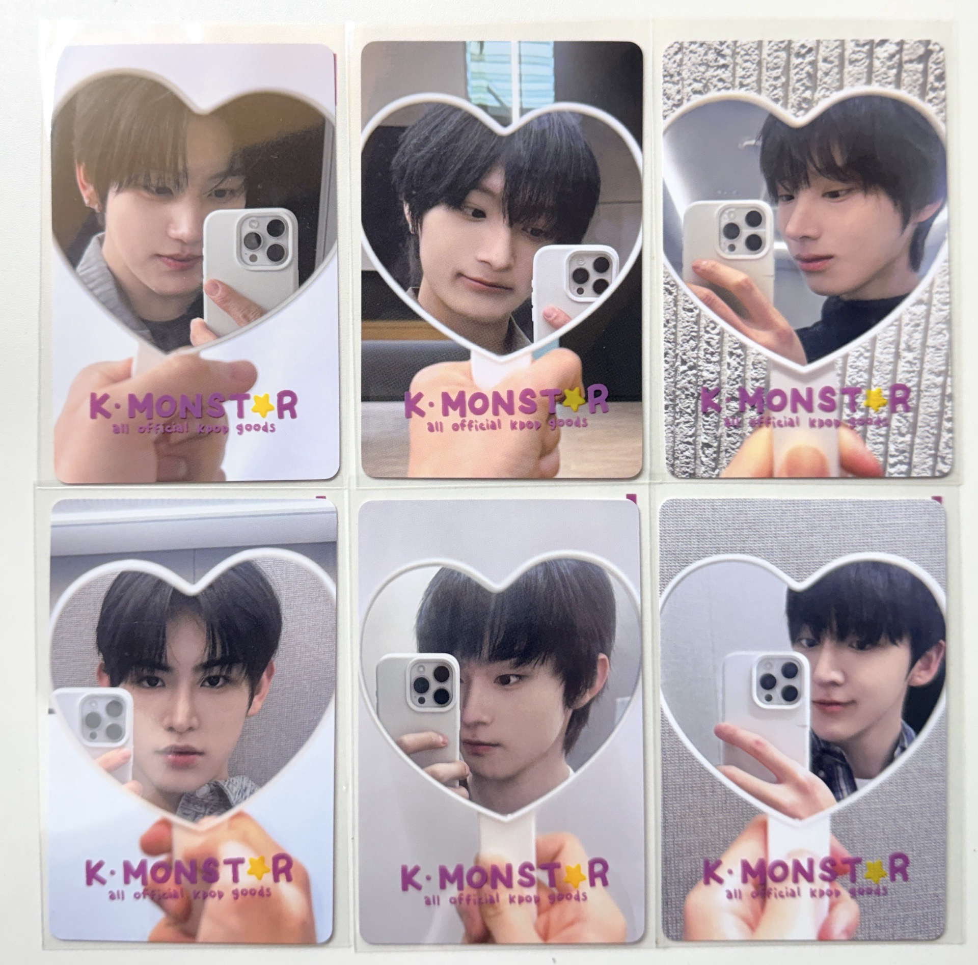 KM 愛心鏡子一套