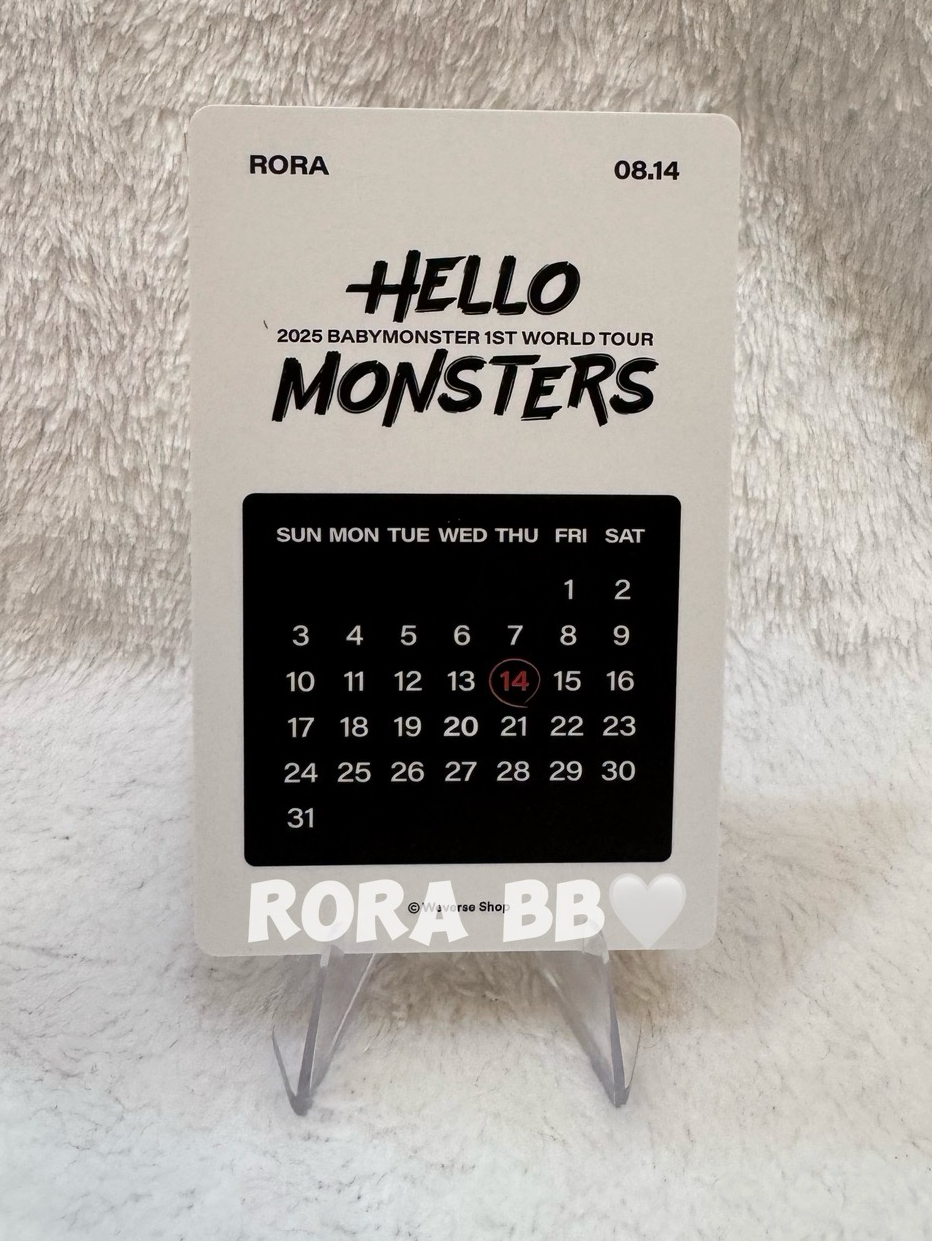 🩵BABYMONSTER RORA 世巡wvs展會 生日卡