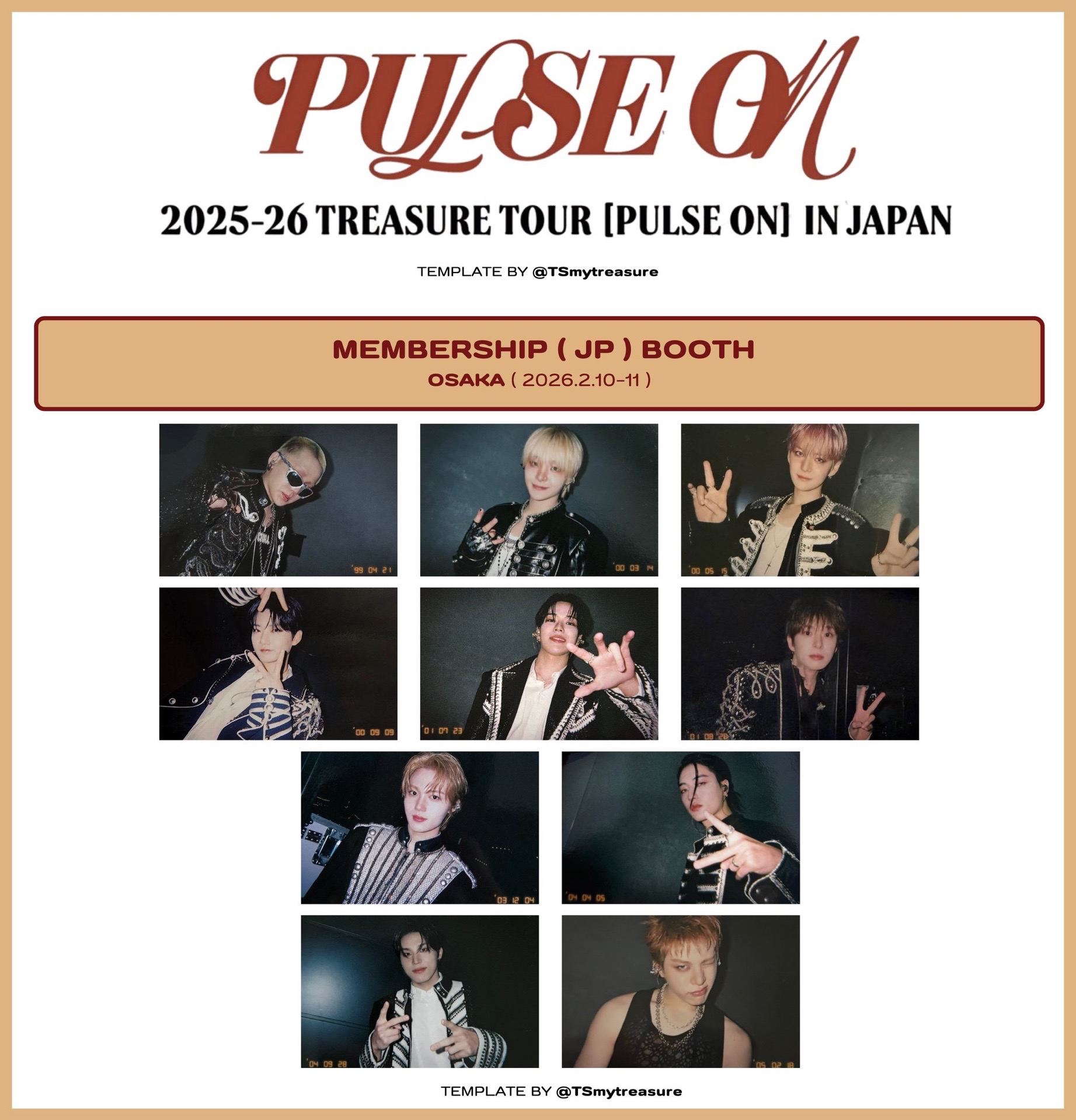 TREASURE PULSE ON in JAPAN尹材赫會員卡