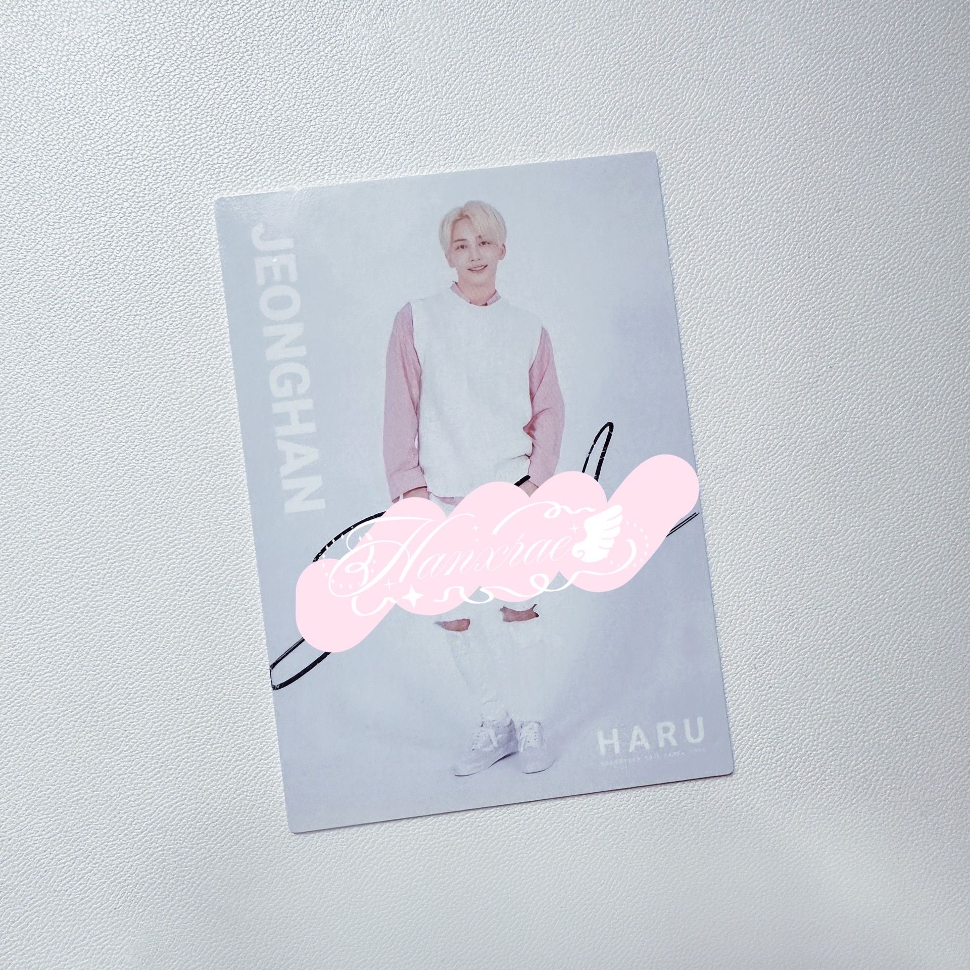 SEVENTEEN 淨漢 HARU粉衣親簽卡
