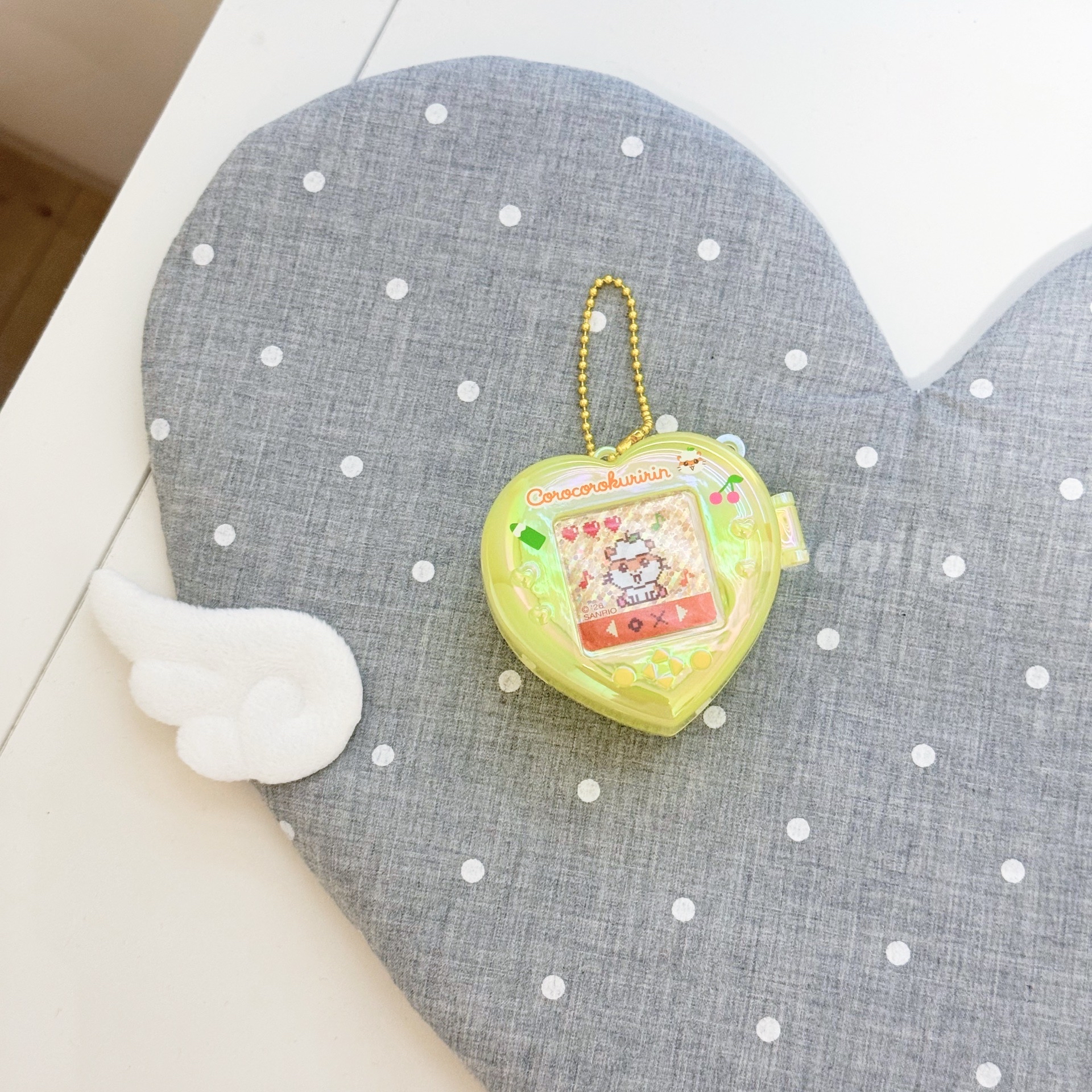 𝜗𝜚˚⋆三麗鷗｜心動平成少女系列迷你電子寵物機愛心造型收納盒吊飾 可樂鈴