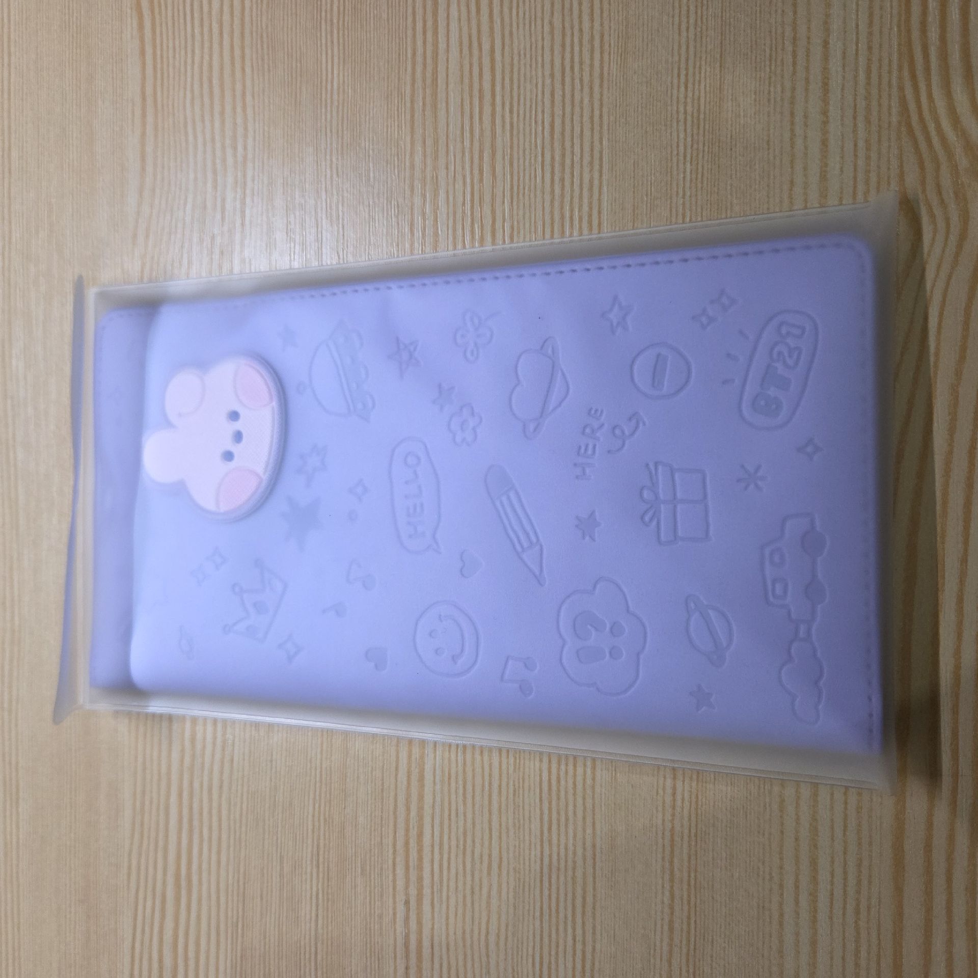 BT21 minini LEATHER PATCH 護照套[LARGE] (COOKY)
