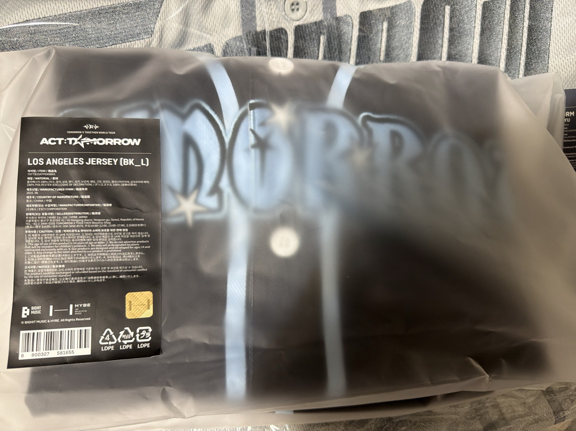 （現貨 可當日出貨）TXT 美巡 LA 球衣