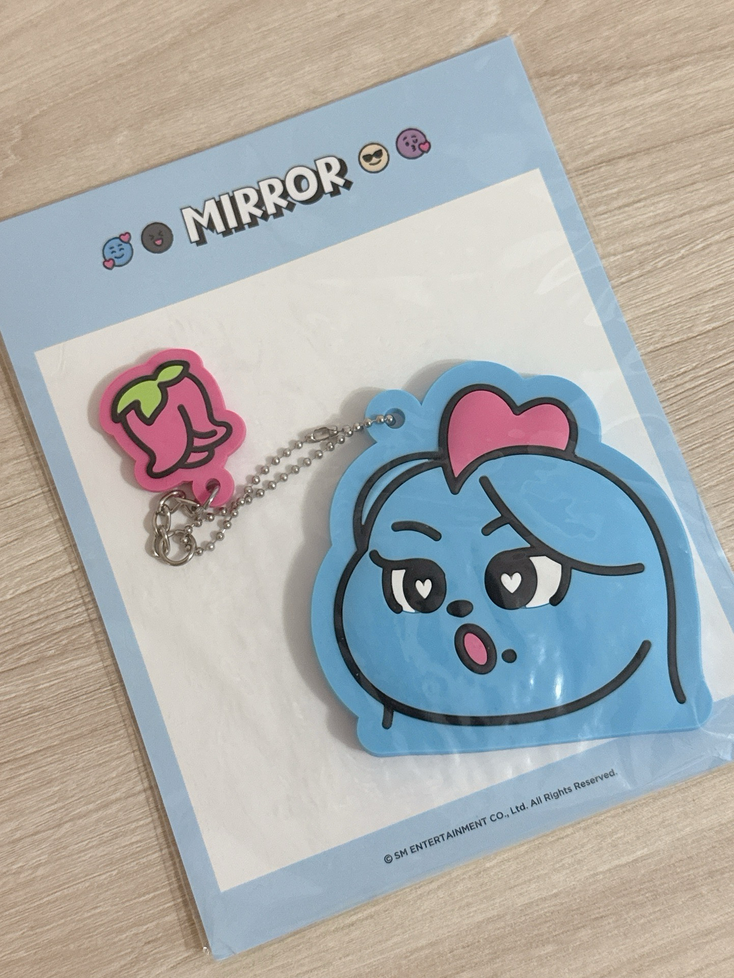 #potd展會鏡子鑰匙圈吊飾柚（僅拆檢未使用）