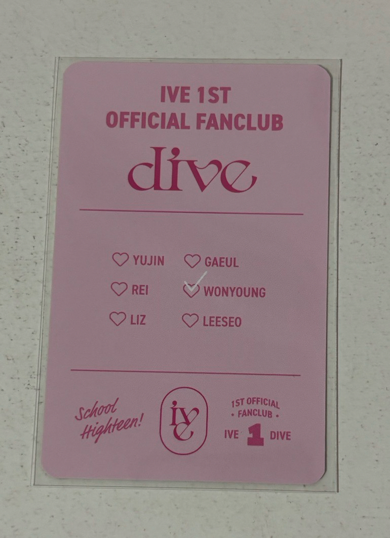 一期會員 會員禮卡 JANGWONYOUMG