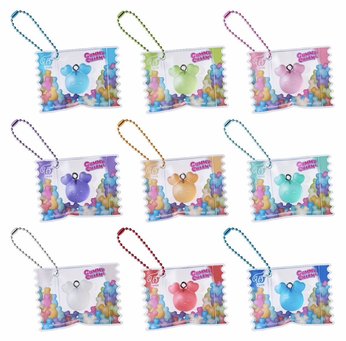 軟糖吊飾🩵💚🤍❤️