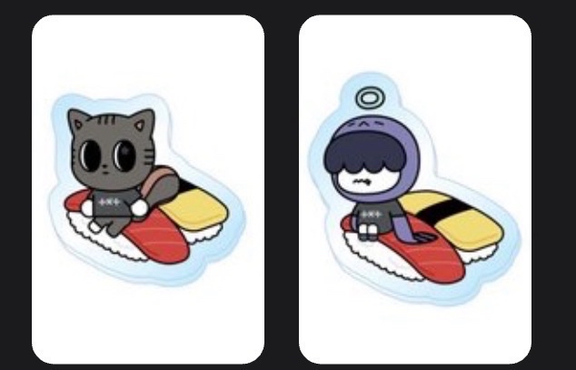 壽司喵哼徽章set 