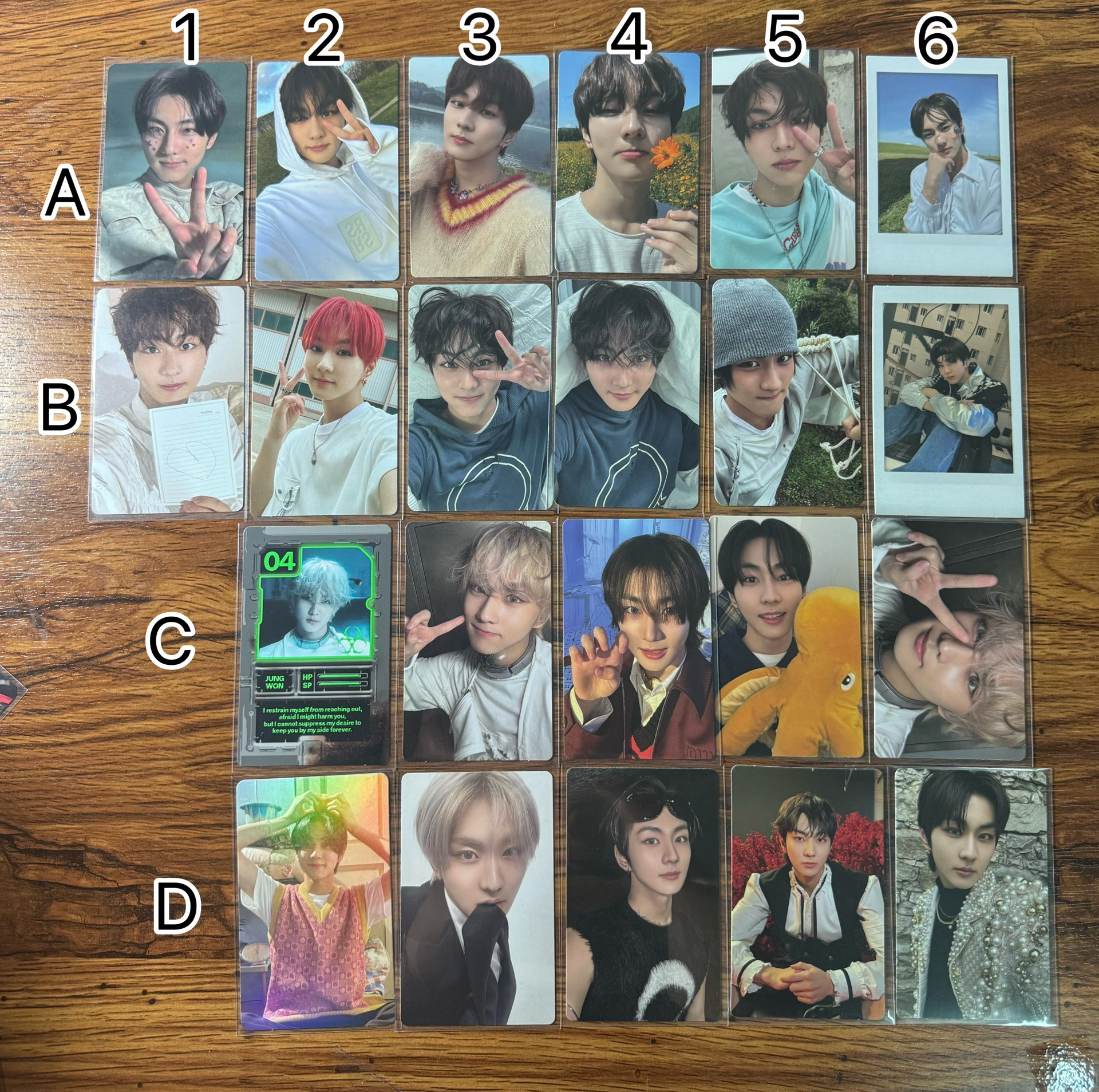 ENHYPEN JUNGWON 小卡們 一張30