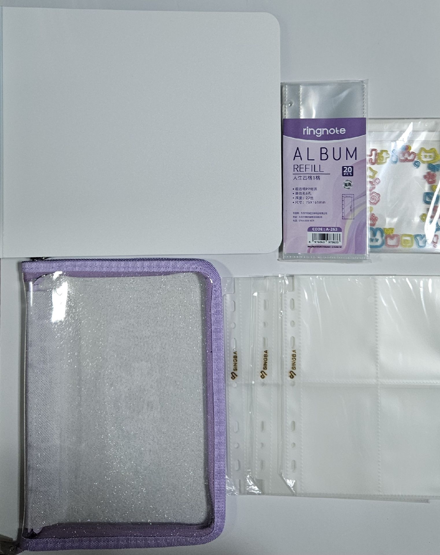 SINGBA啞光4格卡冊內頁 、人生四格1格內頁、覆膜硬卡套、二手卡冊