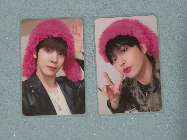 粉紅毛毛帽幸運卡🐶🐻 