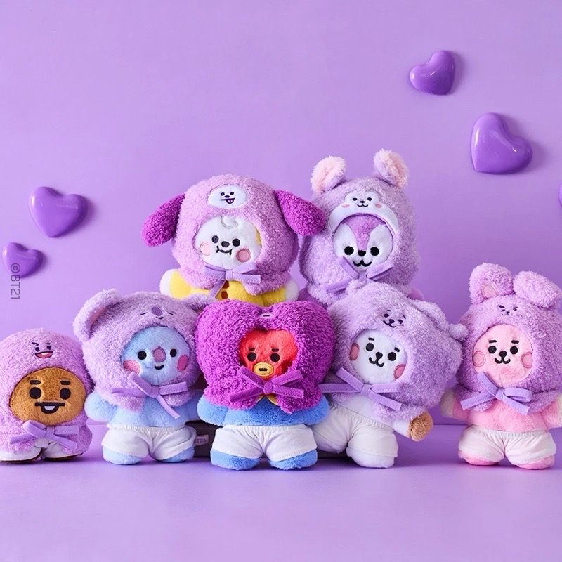 bt21絕版紫色手燈套cooky、tata