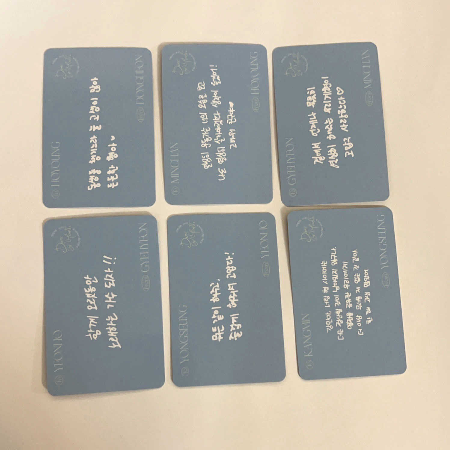 verivery 2023年曆小卡一套無岡旻 手寫卡背