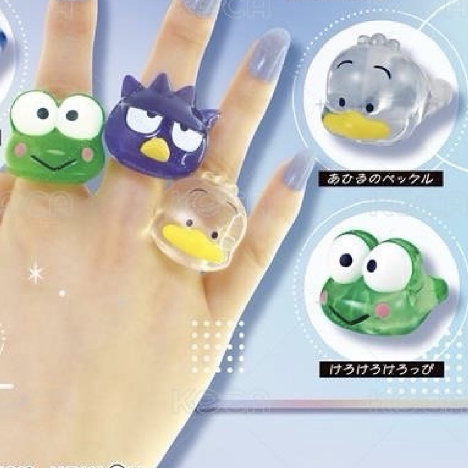 三麗鷗 大頭戒指扭蛋 大眼蛙