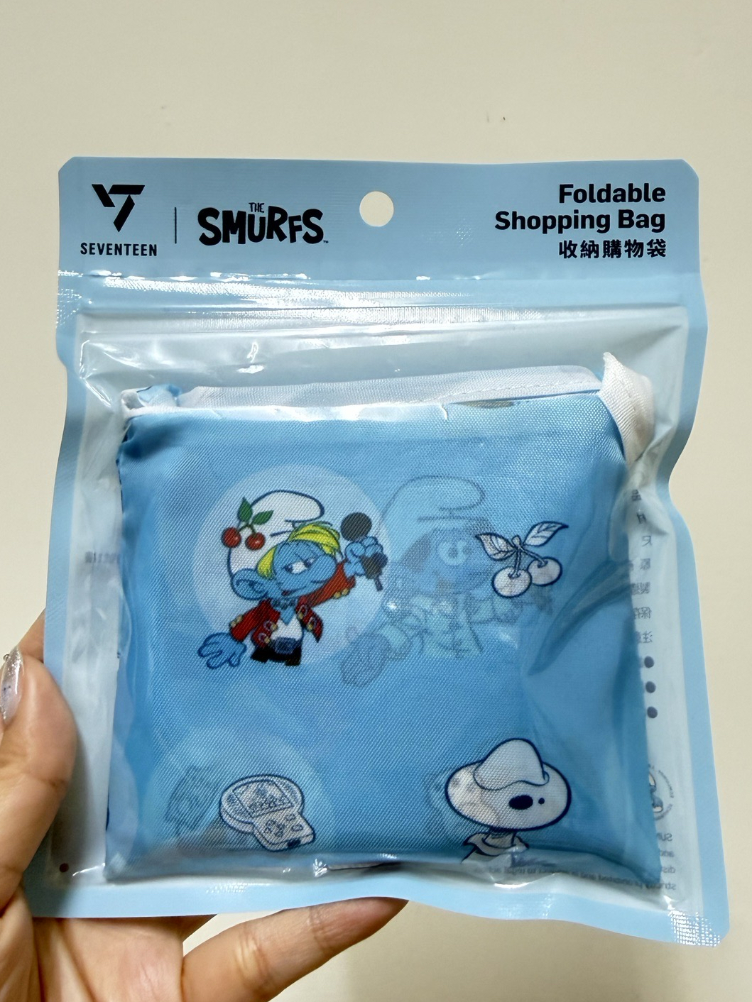 全新未拆 藍色小精靈名購物袋