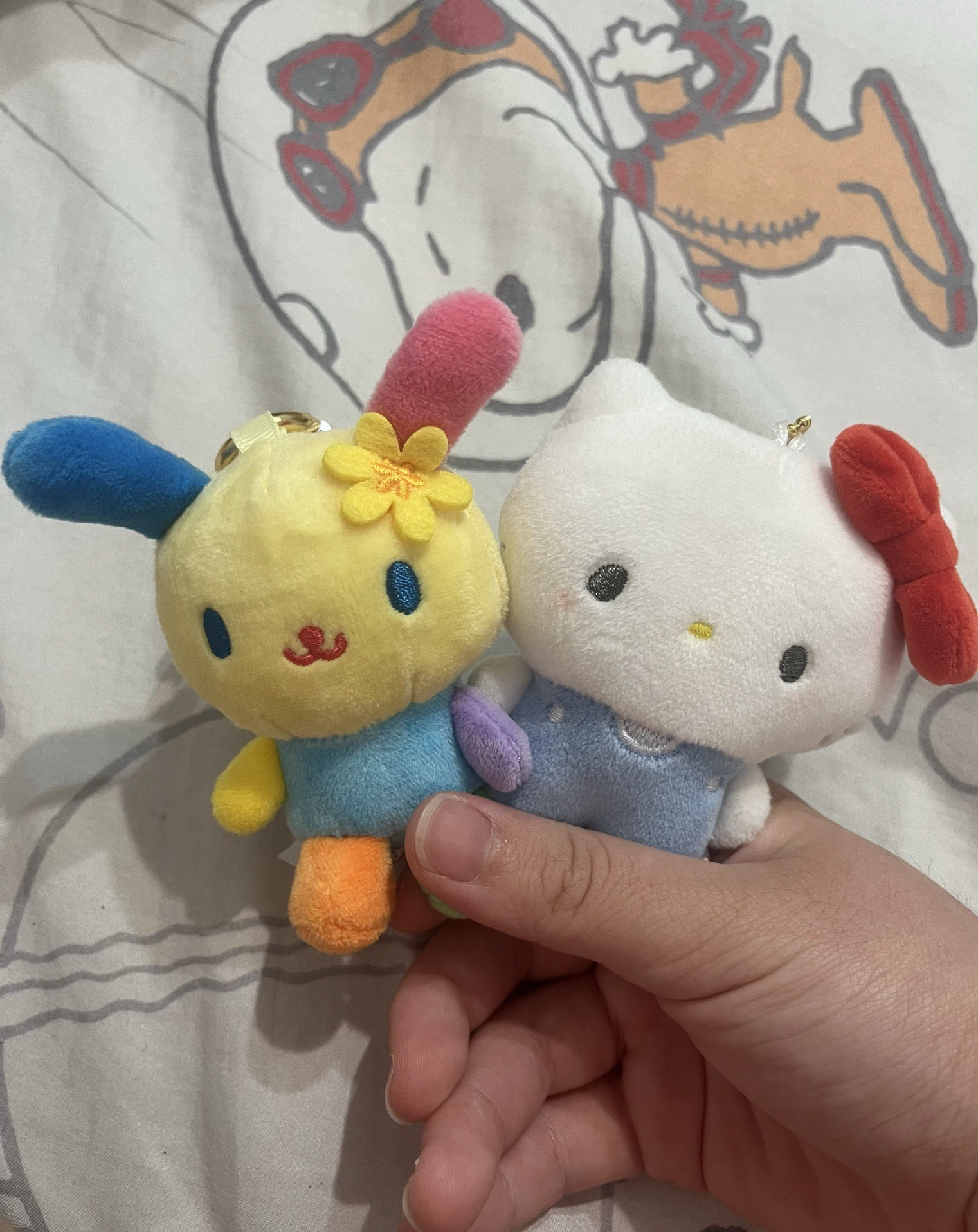 花小兔愛心釦、Kitty豆豆眼