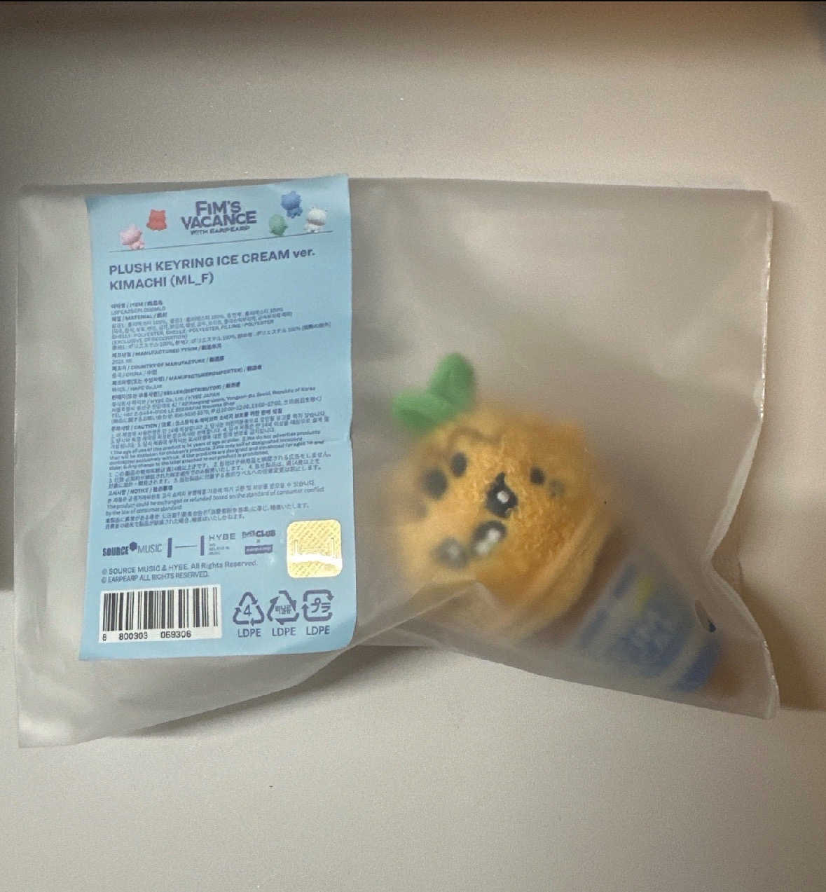 LE SSERAFIM FIM’S CLUB x EARPEARP 冰淇淋采源娃娃吊飾 金阿奇