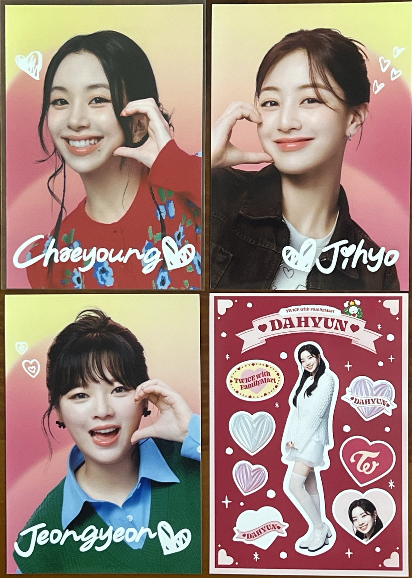 TWICE with FamilyMart 代言卡 全家 多賢 彩瑛 志效 定延