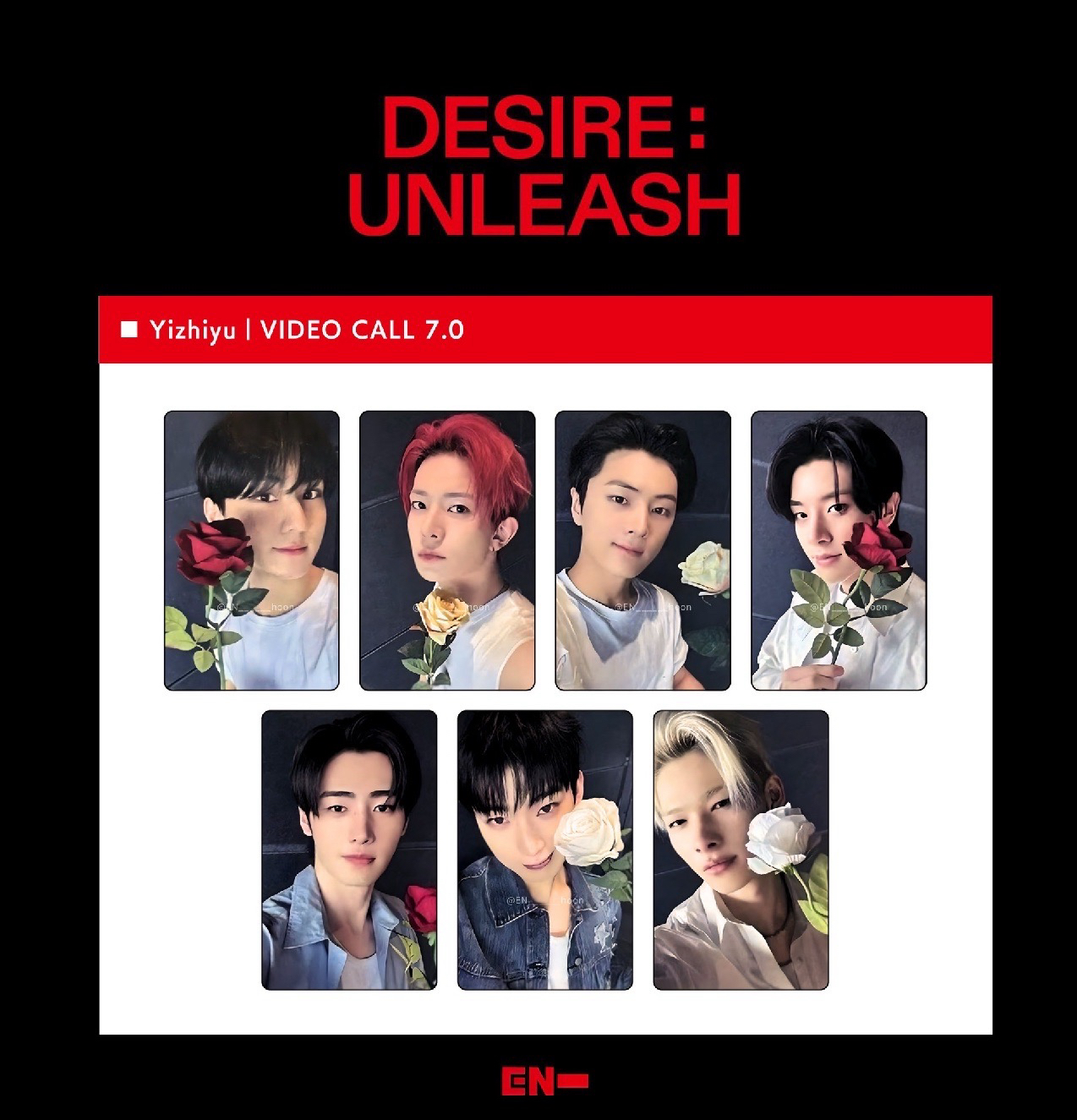 非現 enhypen 迷六 yzy 視簽7.0 簽售卡 一套