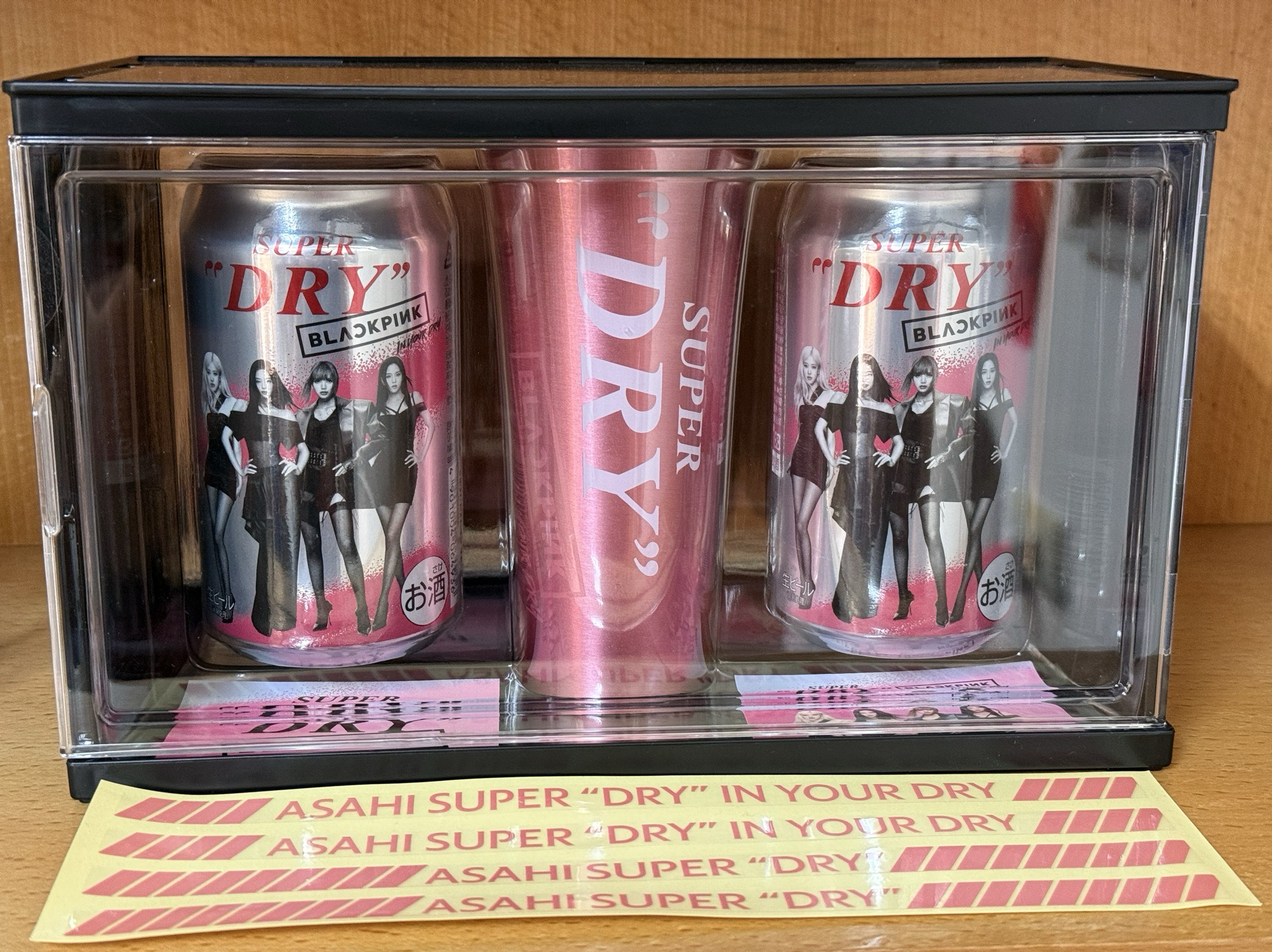 ASAHI x BLACKPINK 杯子貼紙啤酒套組