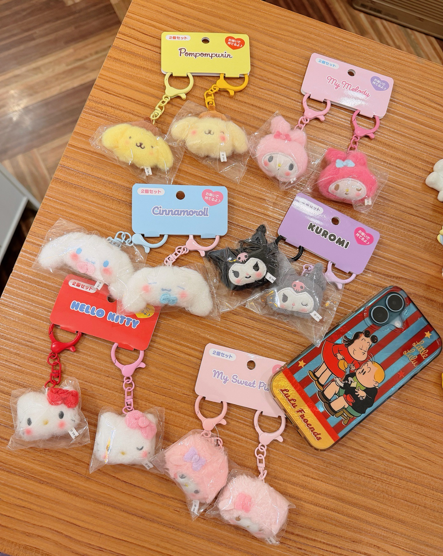 成對微笑系列＆手腕掛繩 鑰匙圈吊飾 