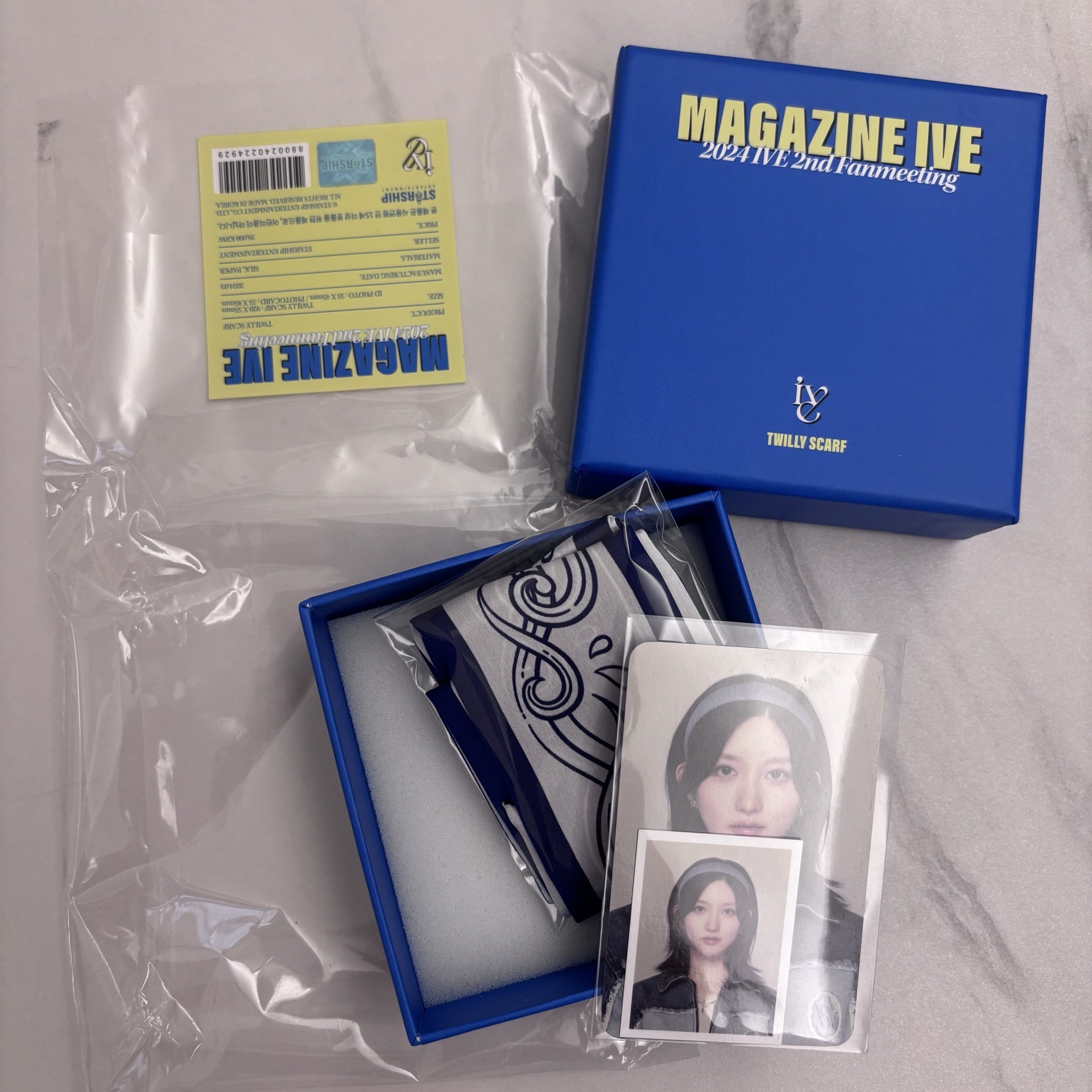 IVE 秋天 2024 FM設計 絲巾 （含小卡）