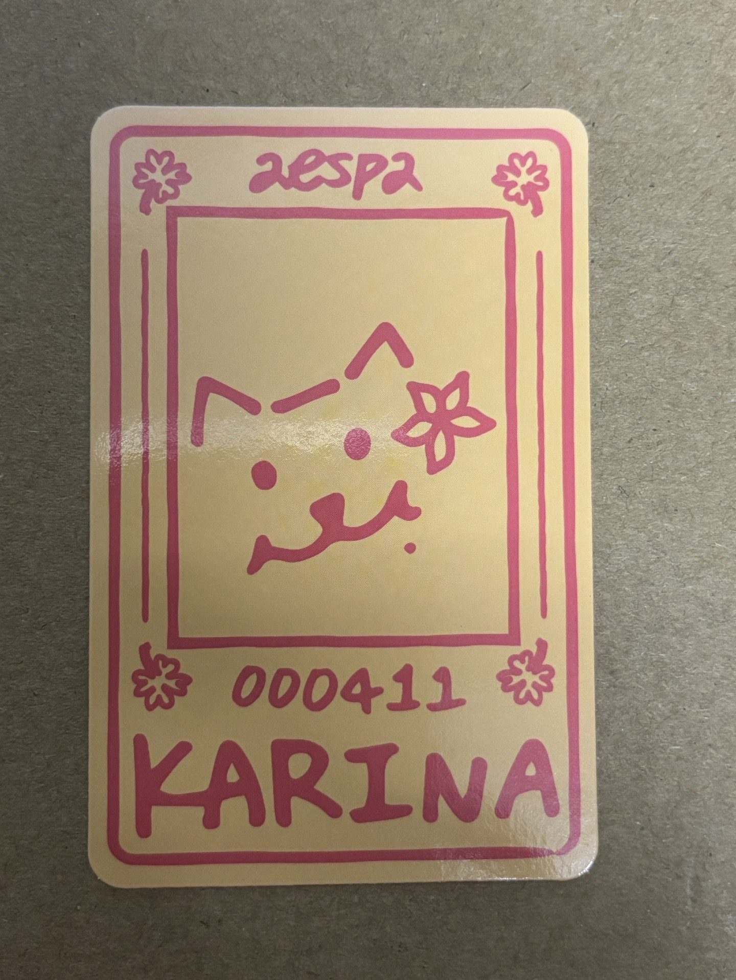 aespa Karina 柚子 二周年 幸運符 周邊卡 柚-106