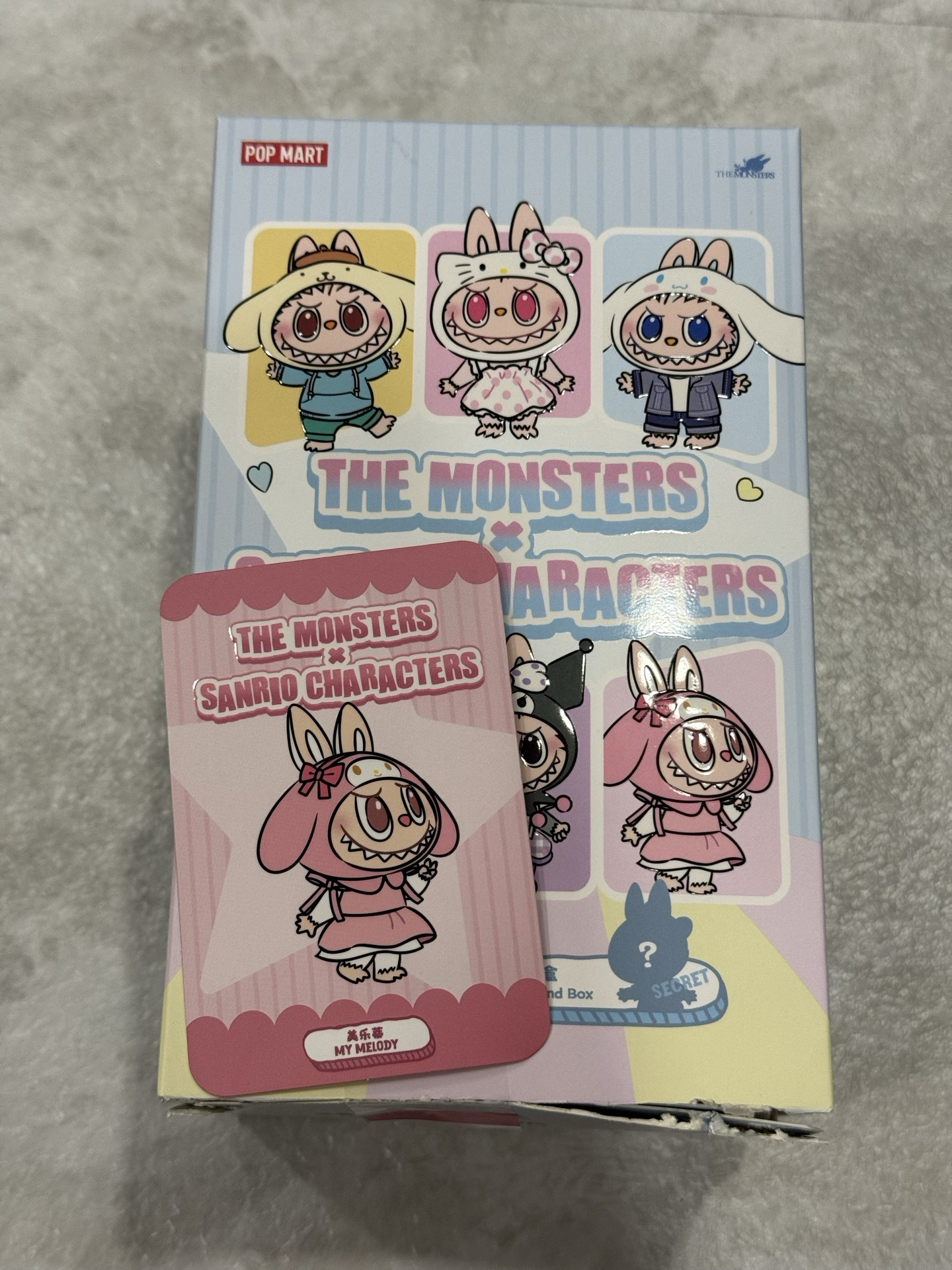 THE MONSTERS × 三麗鷗家族系列 - 搪膠毛絨掛件盲盒 吊飾 美樂蒂