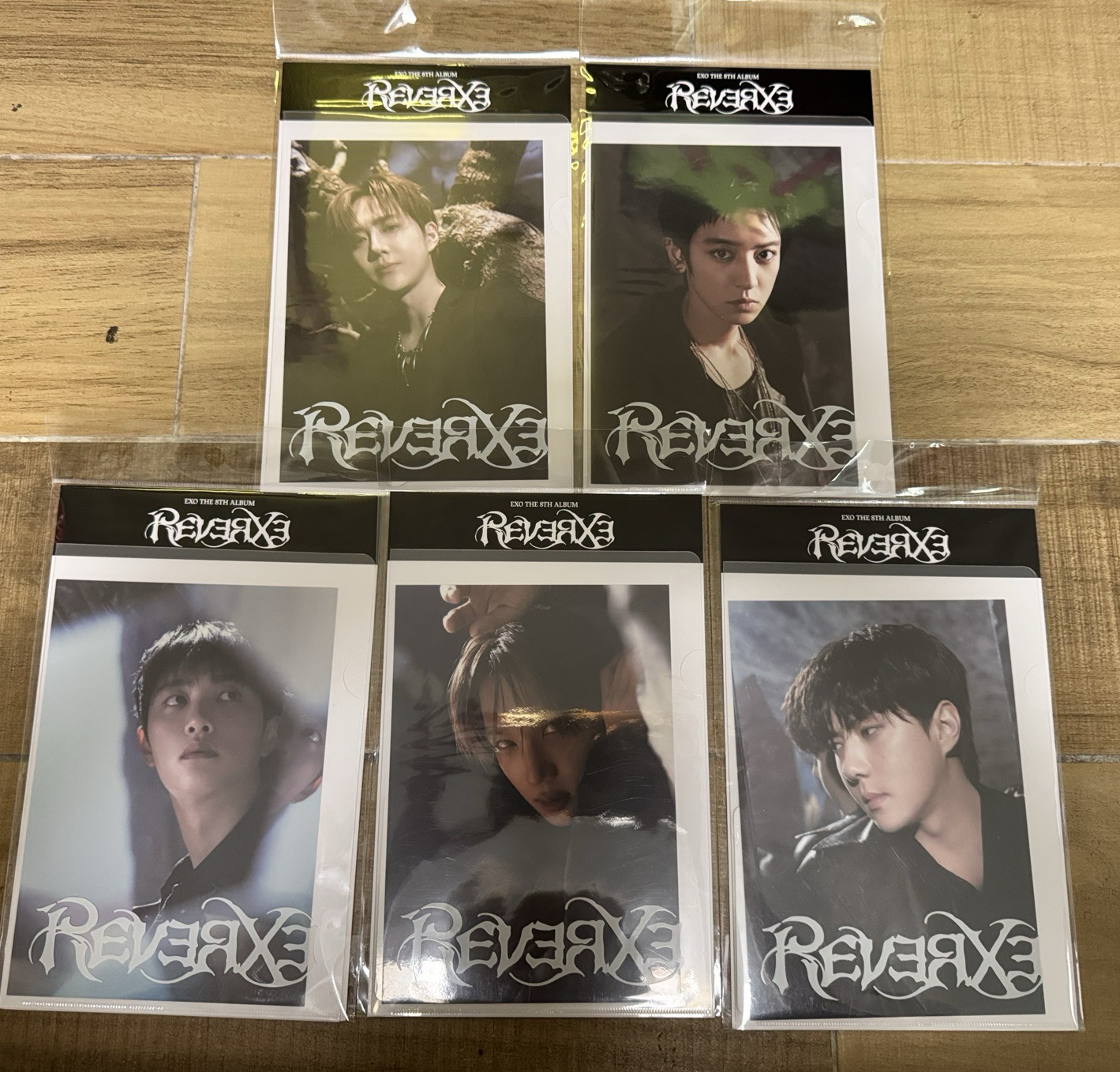 EXO 正八快閃 明信片閃卡組-全員