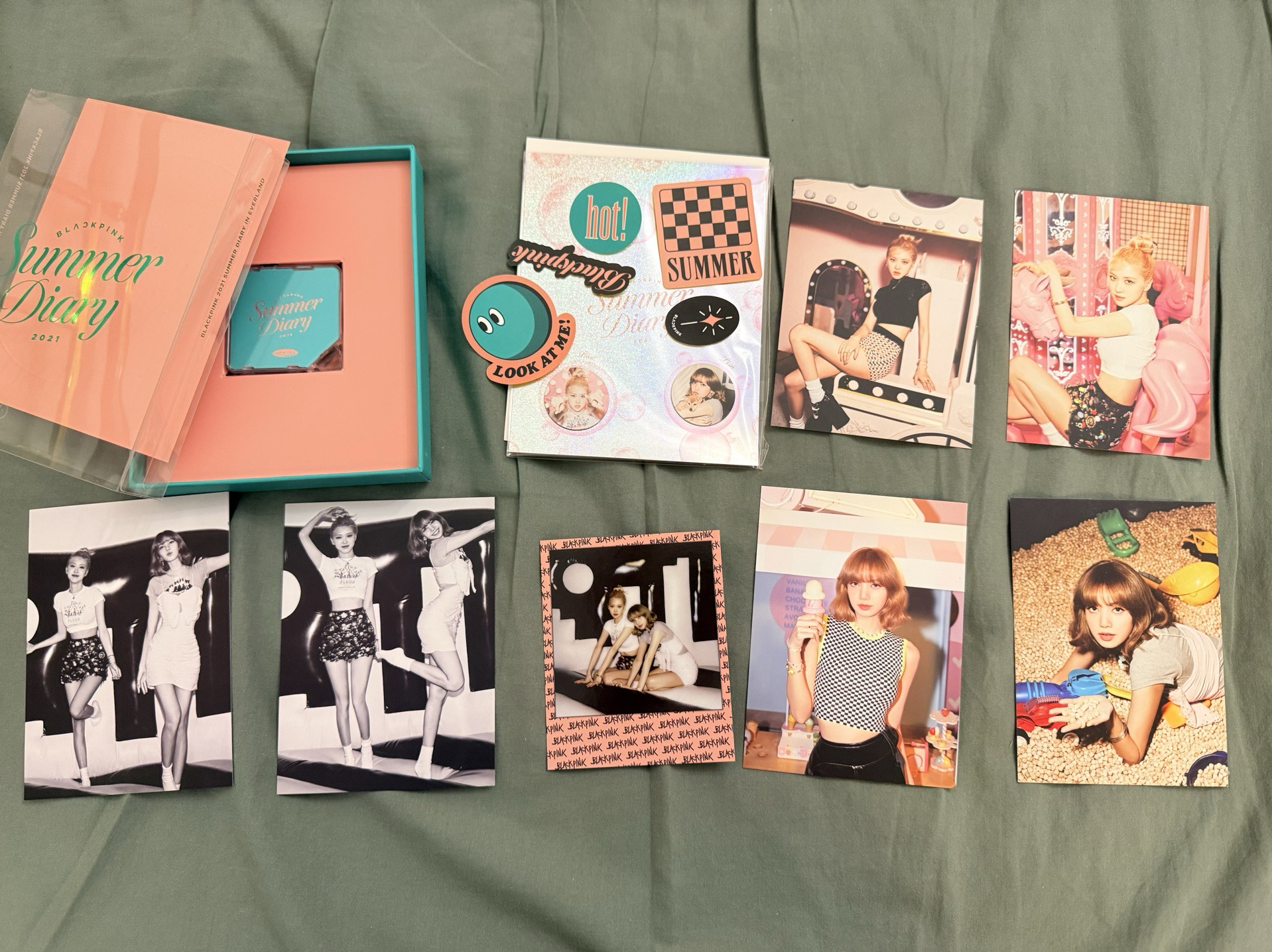 BLACK PINK 2021夏日日記kit（僅剩圖片東西