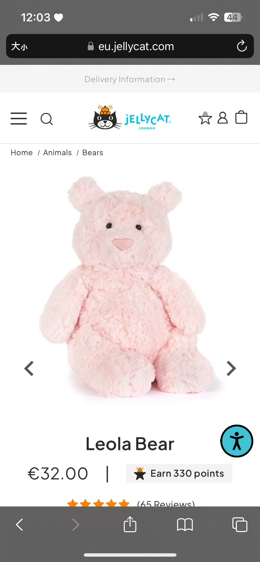 🤍預購 粉色巴塞隆那熊