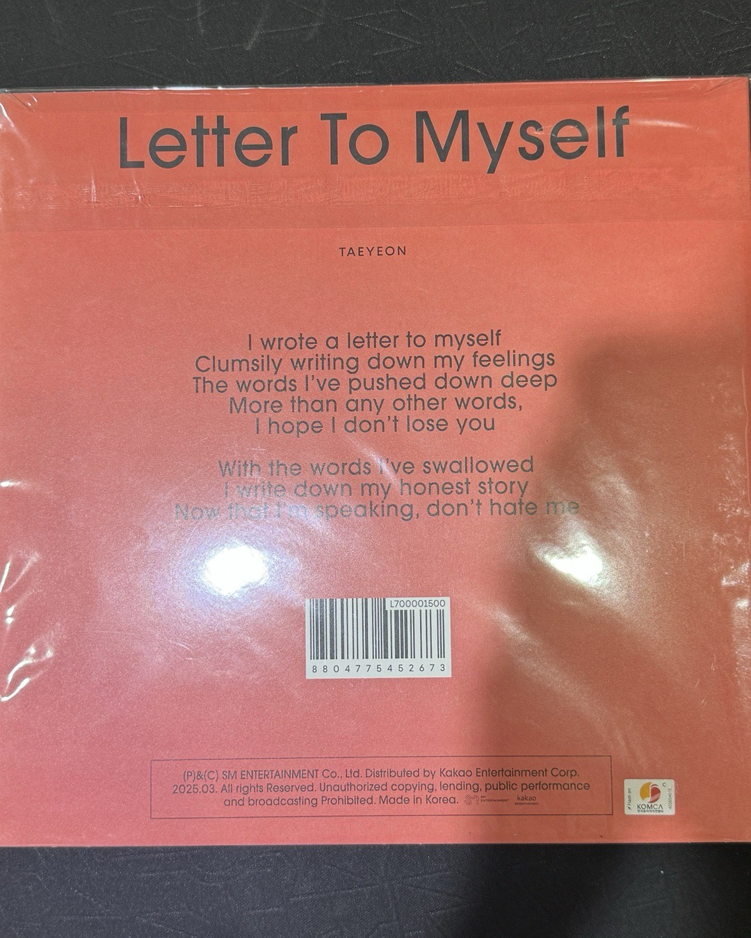 太妍 Letter To Myself黑膠
