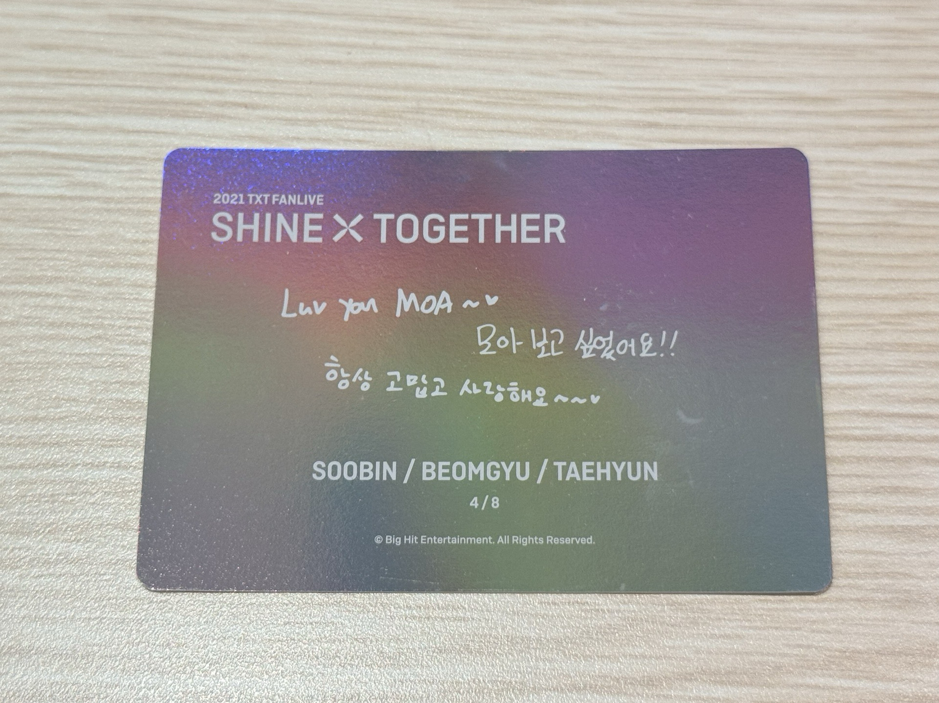 21 fanlive 團卡 四吋特殊卡背卡