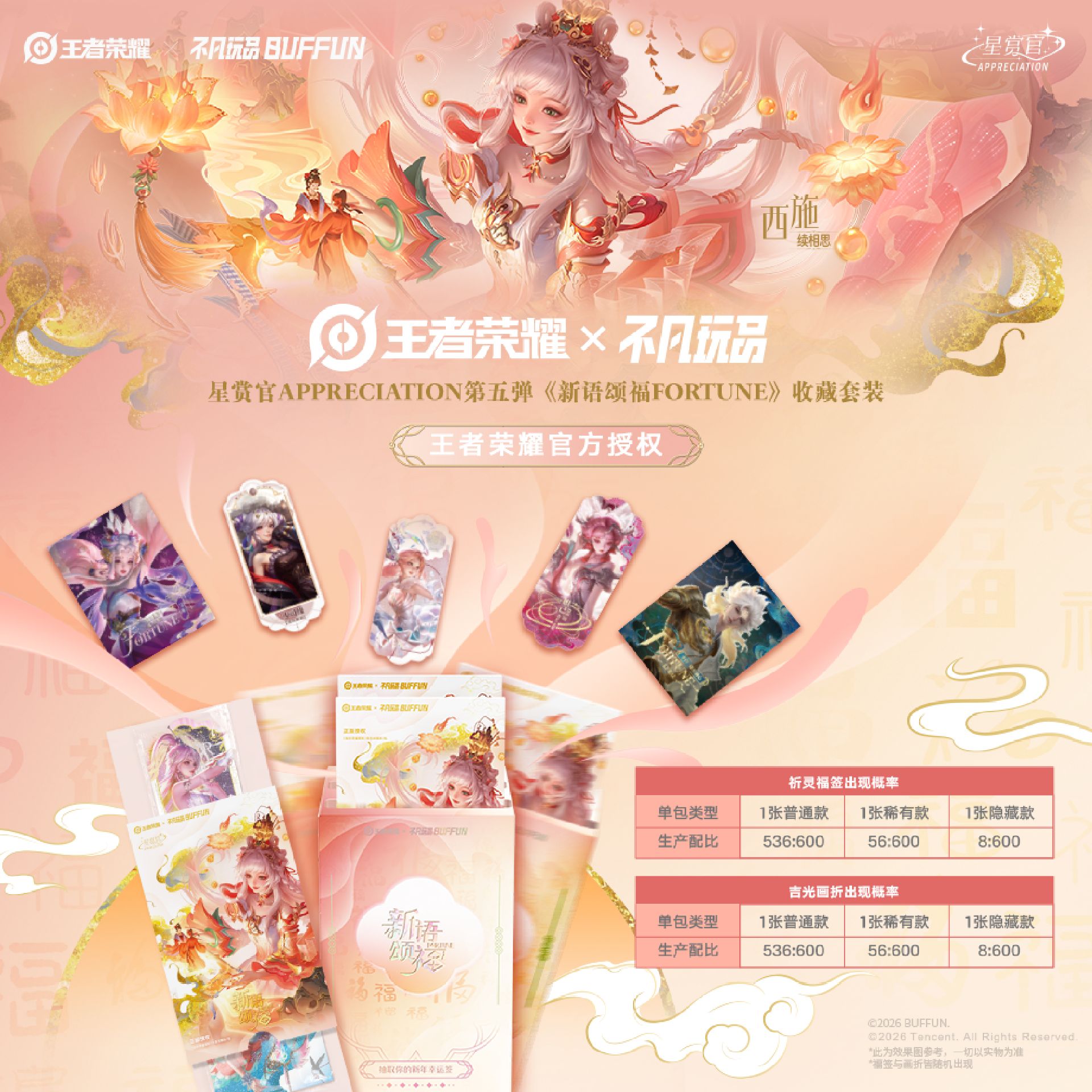 王者榮耀不凡玩品BUFFUN 星賞官 APPRECIATION第五彈《新語頌福 FORTUNE》收藏套裝