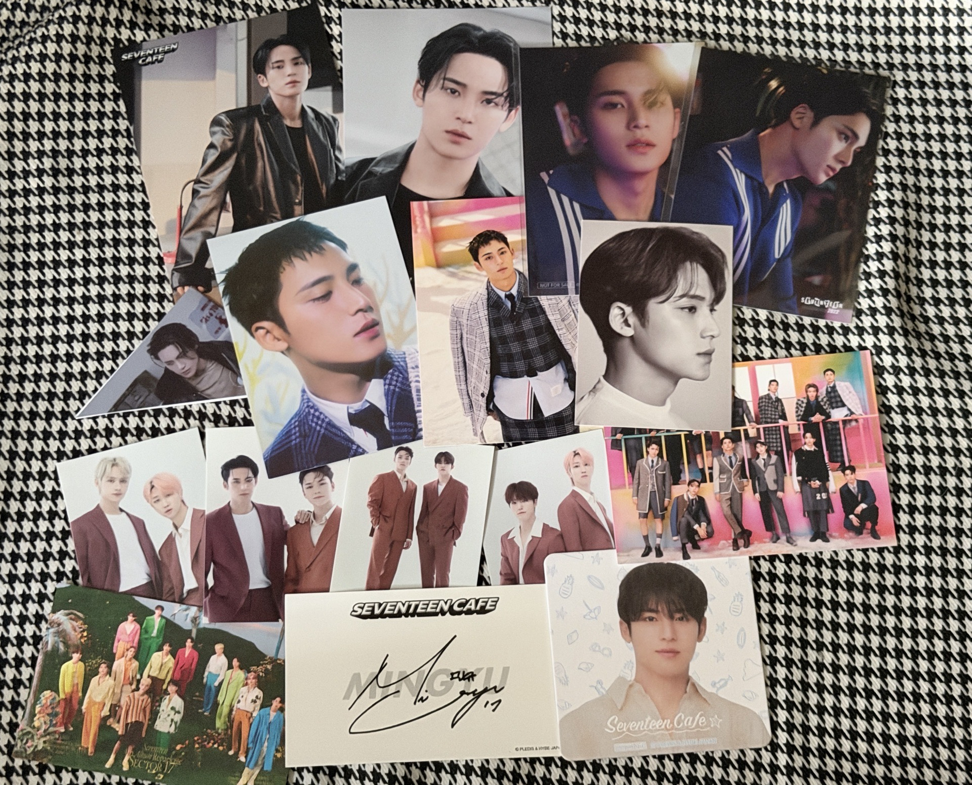 （現貨 整圖出 可當日寄出）seventeen 珉奎盤 博物館 cafe 生寫真 大卡 餐點卡 貼紙