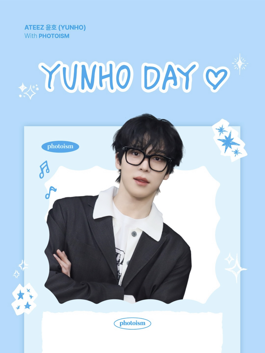 在台現貨 Ateez yunho 丁潤浩 生日派貼 人生四格