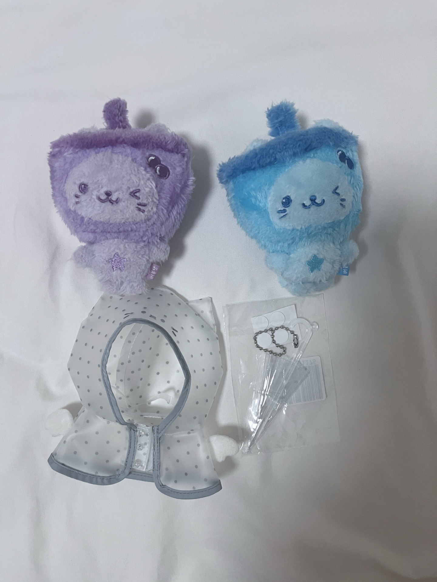 藍色+紫色奶茶貓