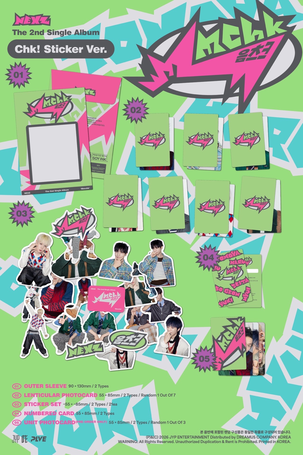 Chk! Sticker Ver. 專輯配置