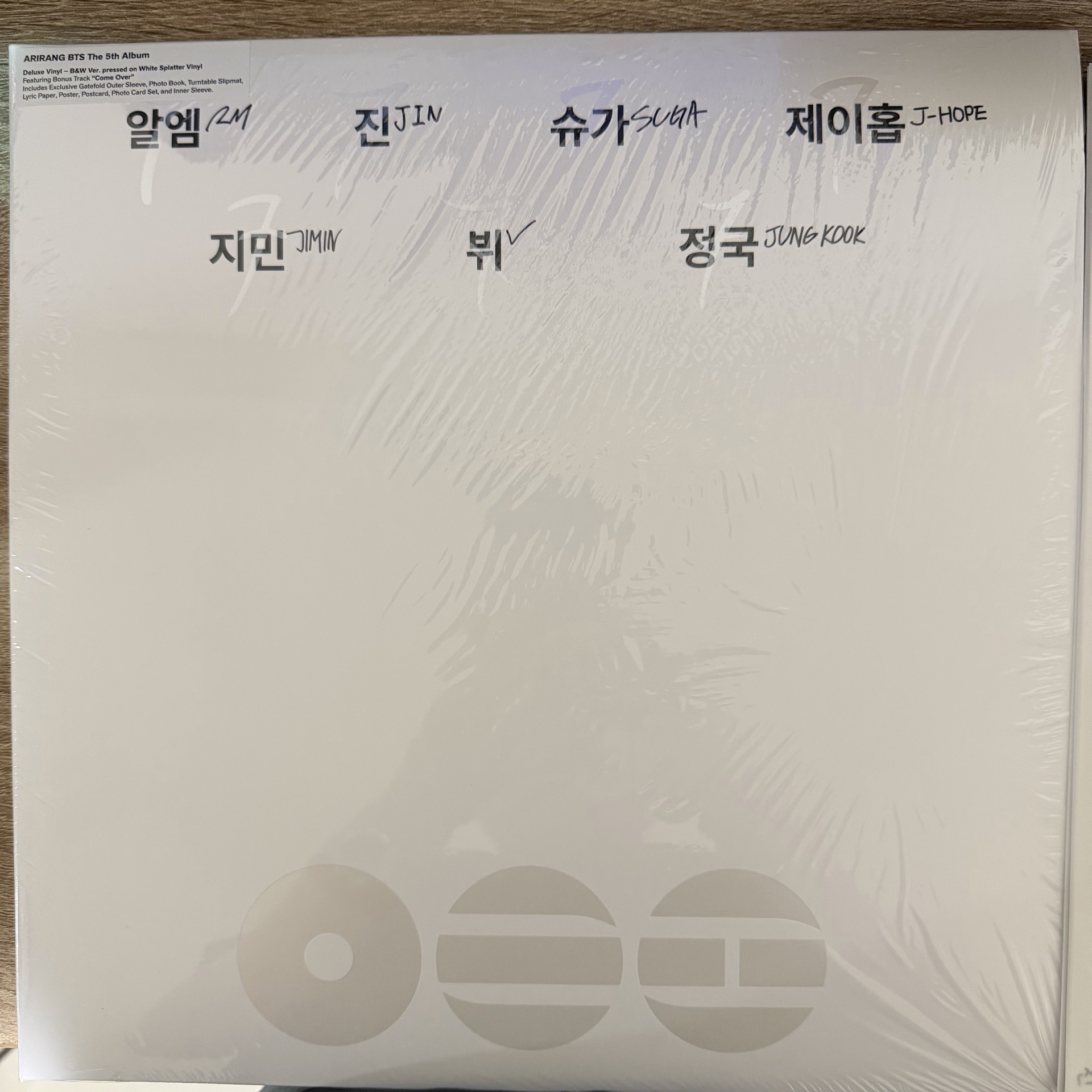 BTS 防彈少年團 Arirang 豪華版 黑膠 B&W