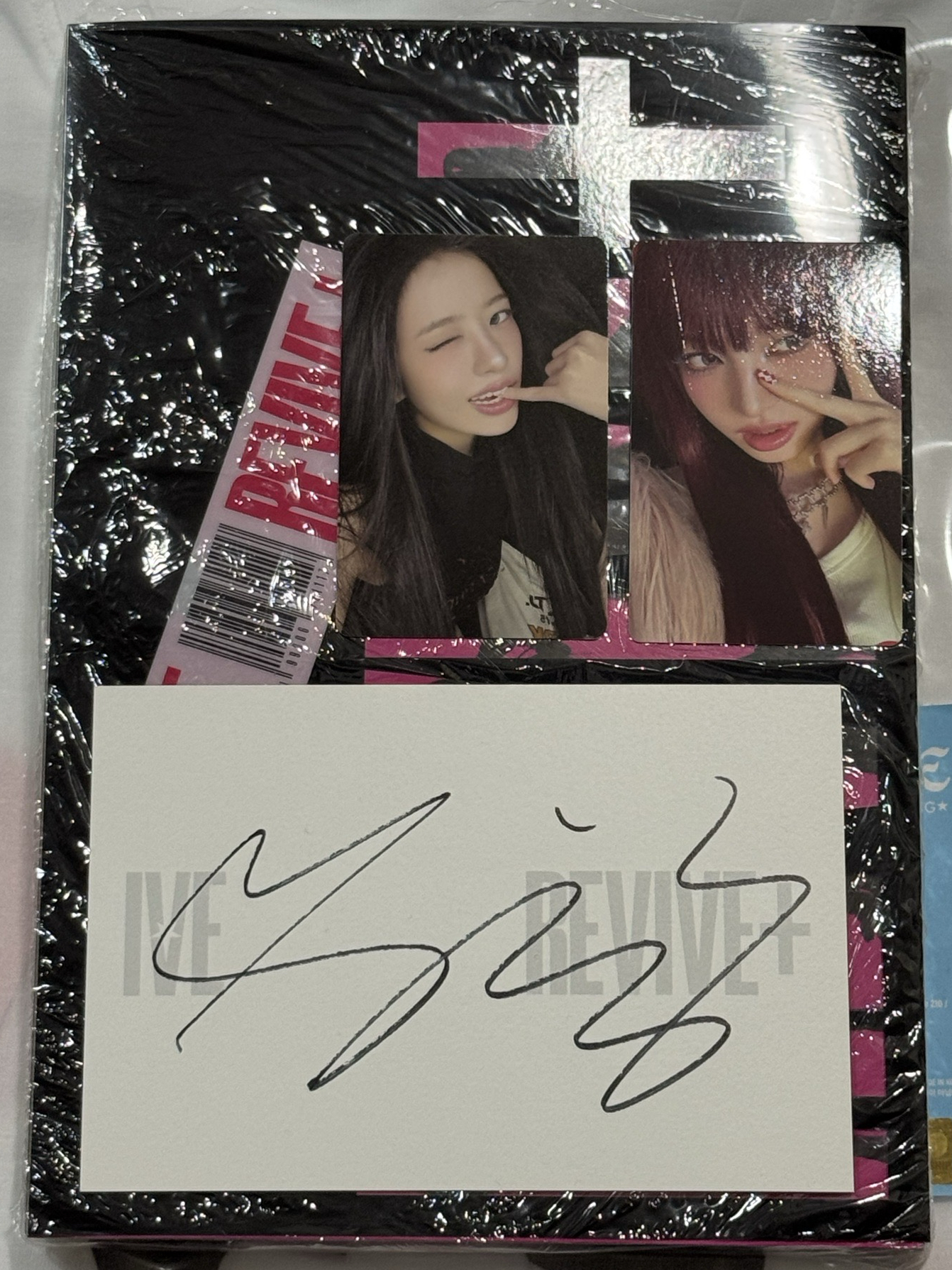 IVE REVIVE+ 正規二美版簽名專輯 美網李瑞簽名 安兪真特典小卡栗子專卡
