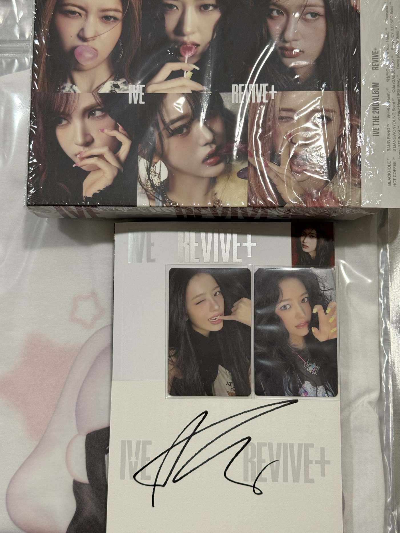 IVE REVIVE+ 正規二美版簽名專輯 美網安兪真簽名 安兪真特典小卡/專卡 安