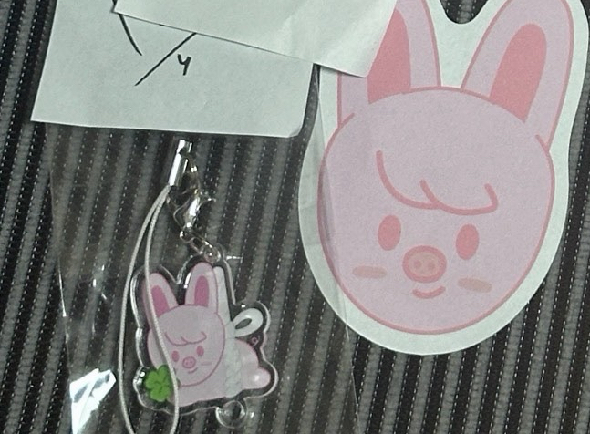 粉皮幸運草+粉彩帶+簽名彩帶彬