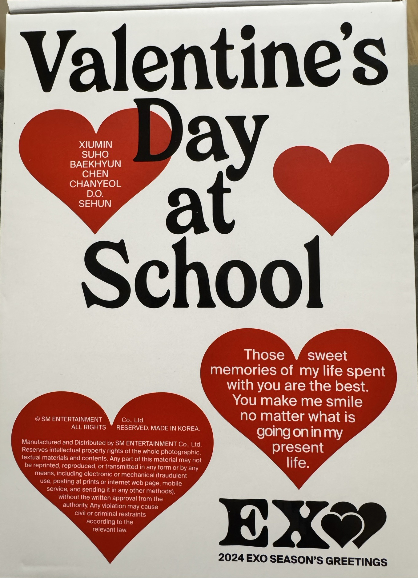 EXO 2024年曆僅拆封檢查 全配置+BR特典套裝