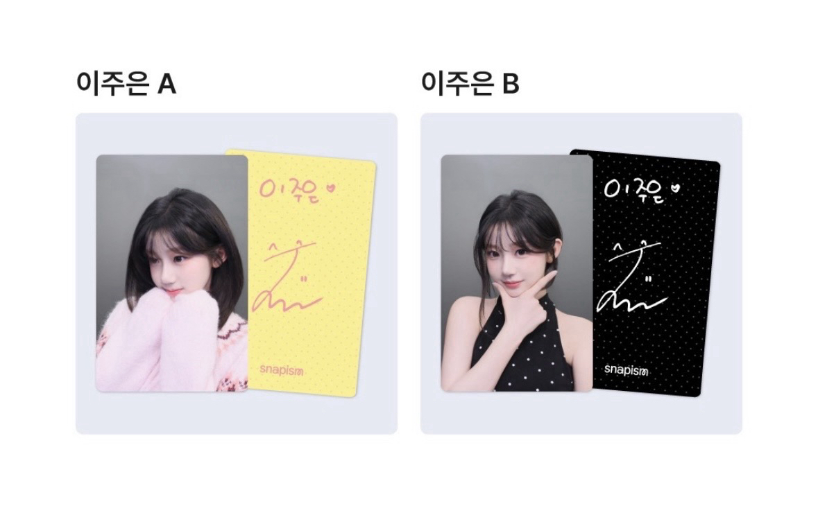 韓國代印 SNAPISM 李珠珢 小卡兩張