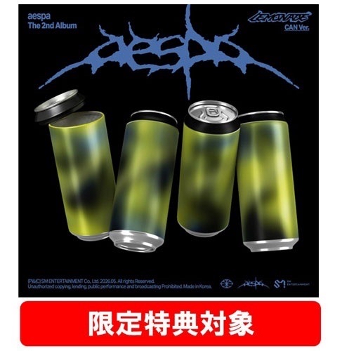 aespa LEMONADE 專輯 CAN ver. (特典+應募卷）單封 日本通路