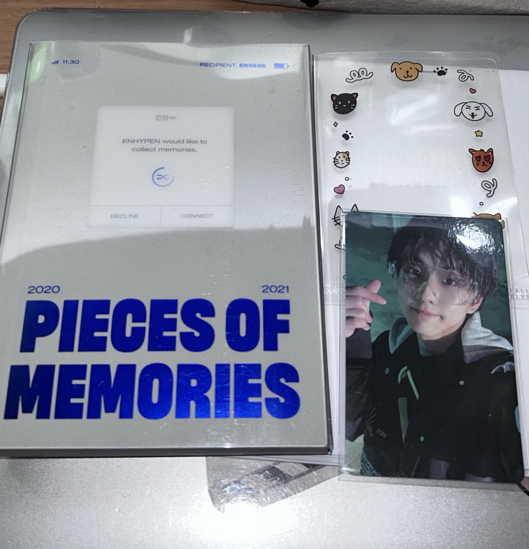 enhypen Jungwon 護目鏡梁禎元 2020-2021回憶錄小卡