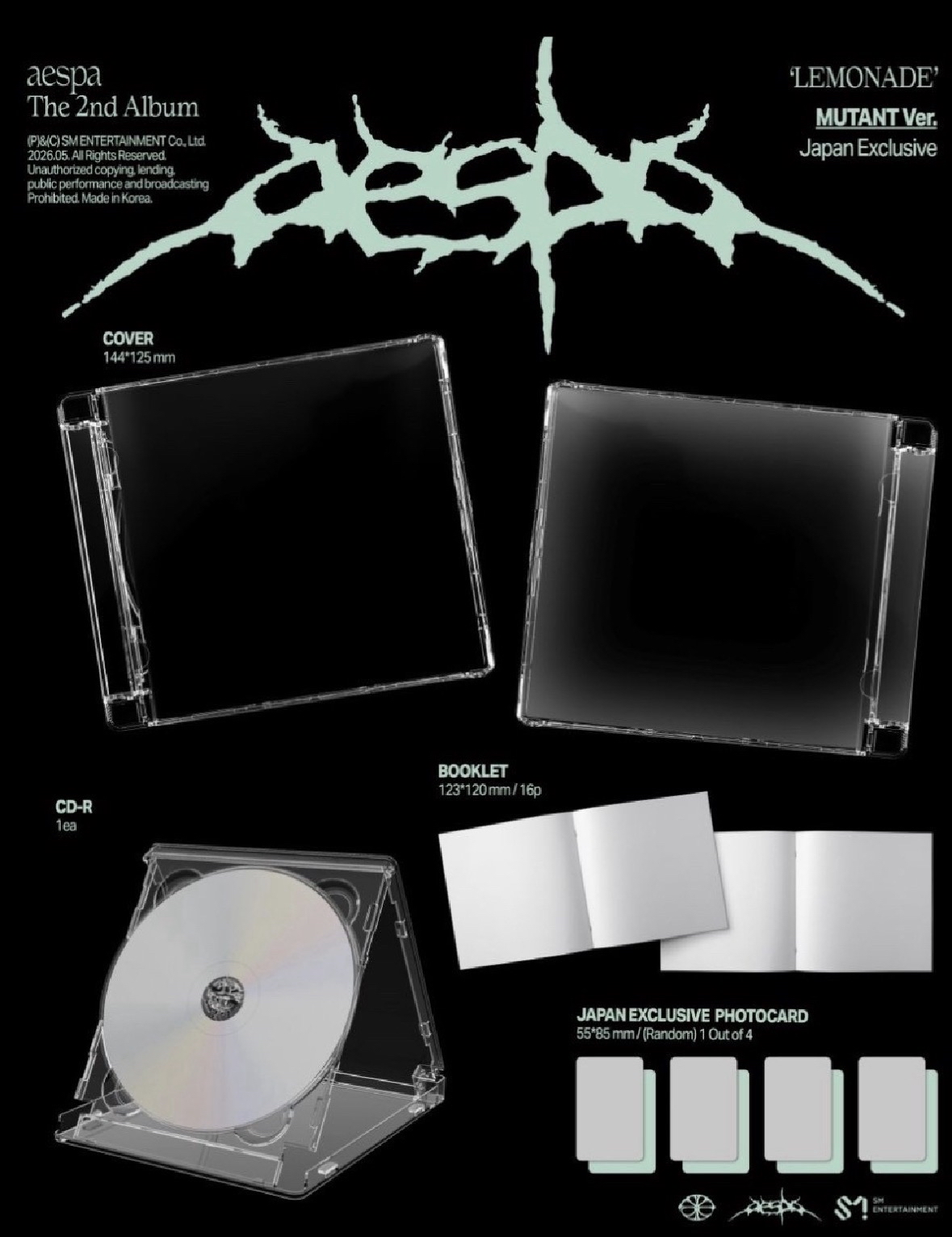 aespa 日本限定版 LEMONADE  Japan Exclusive MUTANT Ver [特典+應募卷]