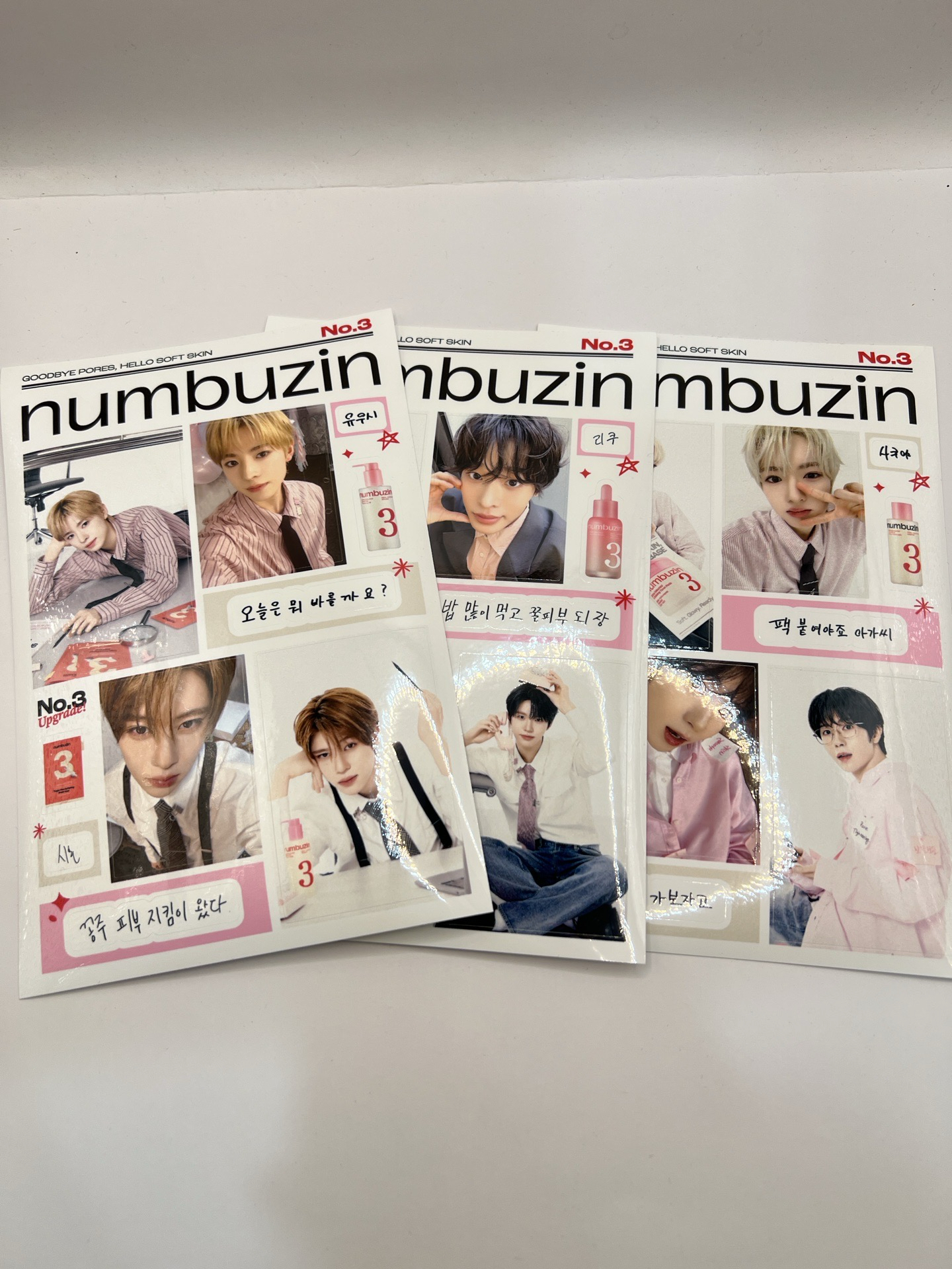 Numbuzin 自拍貼紙三張一組