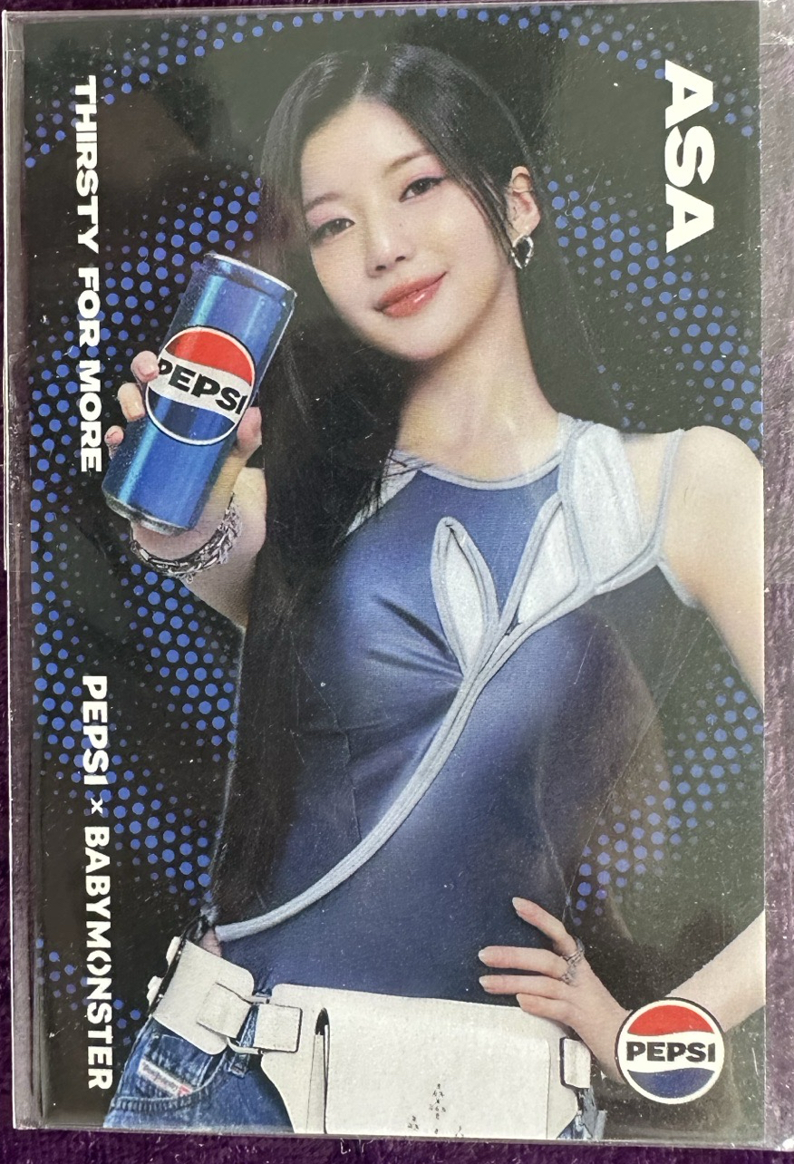 競標 🩵BABYMONSTER ASA 百事可樂代言卡 韓版